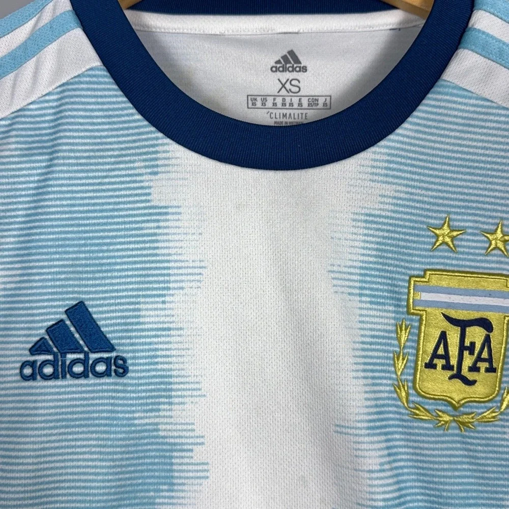 Adidas Argentina Soccer Jersey Mens Size XS Home 2019 DN6716 White